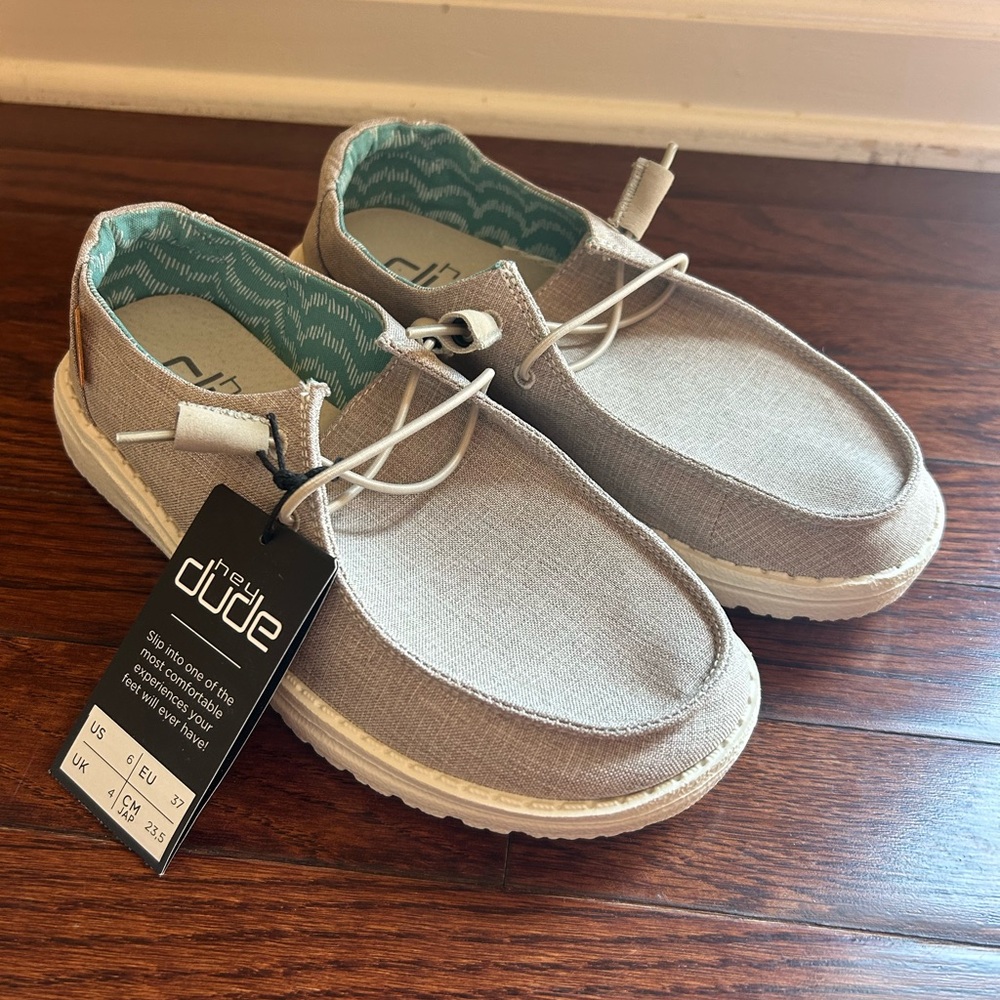Hey Dude Gray Slip-On Loafers with Ergonomic Comfort